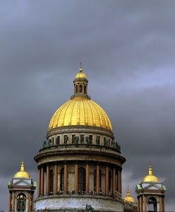 oro, colonne, cupole, cupola, nuvole, giallo, cielo, finestre, chiesa, dorato