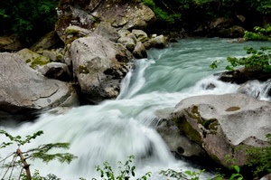 acqua, rocce, fiume, cascata, torrente, schiuma, sassi, bianco