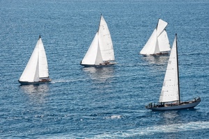 mare, barche, azzurro, vele, acqua, vela, bianco, quattro, regata, barca, onde, imbarcazioni