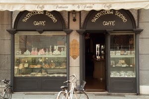 biciclette, pasticceria, vetrina, caffè, vetrine, dolci, porta, insegna, bici, tenda, bicicletta