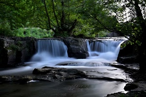 acqua, cascata, verde, alberi, fiume, rocce, cascate, bosco