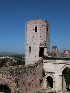 torre, archi, ponte, cielo, ruderi, finestre, muro, mura, mattoni