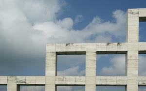 nuvole, cielo, marmo, quadrati, azzurro, struttura, geometrie, geometria, geometrico