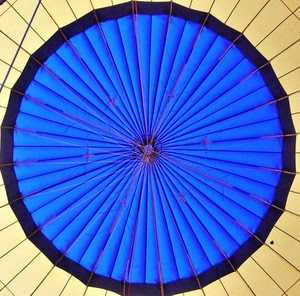 blu, cerchio, raggi, ombrello, cupola, azzurro, simmetria