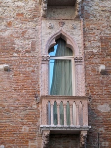 balcone, finestra, mattoni, riflesso, colonne, tenda, arco, tende, vetro