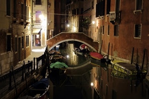 barche, ponte, venezia, canale, riflessi, riflesso