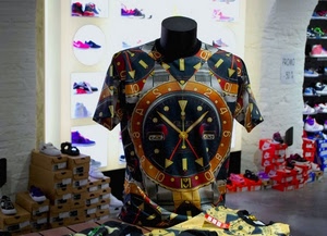 scarpe, orologio, scatole, manichino, negozio, vetrina, maglia, maglietta, lancette