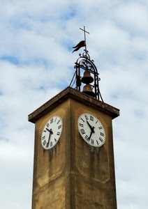 campane, croce, torre, orologio, orologi, numeri, lancette, campanile, bandiera, banderuola, nuvole