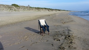 mare, spiaggia, sedia, sabbia, vestiti, acqua, jeans