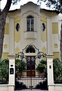 balcone, cancello, liberty, porta, finestre, palazzo, finestra, villa, ferro