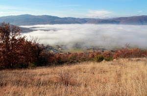 nebbia, nuvole, montagne, alberi, cielo, paesaggio, erba, secco, campagna, panorama, autunno, piante
