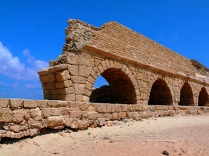 archi, acquedotto, nuvole, ruderi, pietre, cielo, rudere, ponte, rovine