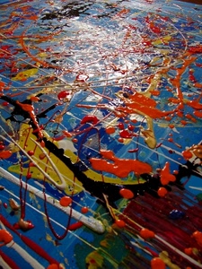 colori, rosso, giallo, astratto, blu, quadro, macchie, verde, multicolore, nero, arancio, dipinto, azzurro, pittura, riflesso