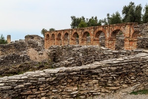 archi, ruderi, rovine, alberi, pietre, mattoni, acquedotto, cielo