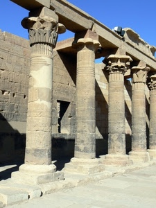 colonne, capitelli, rovine, tempio, ruderi, pietre, rudere, cielo, muro