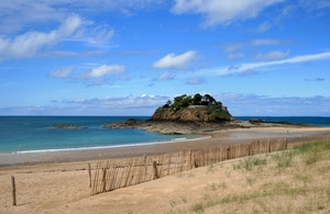 mare, spiaggia, nuvole, sabbia, cielo, acqua, azzurro, piante