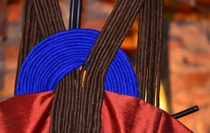 blu, marrone, colori, rosso, sfocato, fili, intreccio, linee, corde