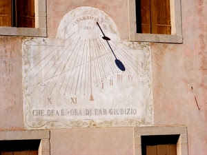 meridiana, finestre, numeri, ombra, scritta, muro, ore, orologio