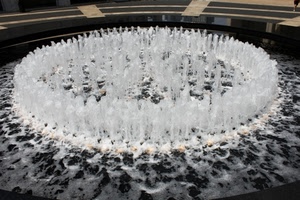 acqua, fontana, schiuma, zampilli, spruzzi, cerchio, bianco, getti