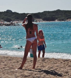 mare, spiaggia, sabbia, donne, donna, acqua, onde, costume, due