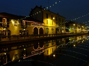 luci, riflesso, canale, notte, riflessi, fiume, lampioni, acqua, notturno, luminarie, naviglio
