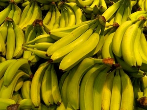 giallo, banane, frutta, cibo, caschi, curve, verde