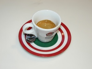 caffè, tazzina, cucchiaino, piattino, cerchi, bianco, italia, tazza, tricolore