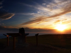 nuvole, tramonto, cielo, sole, controluce