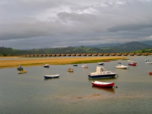 barche, acqua, ponte, nuvole, porto, cielo, mare, fiume, lago, sabbia