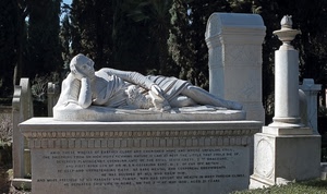cimitero, tomba, statua, tombe, alberi, bianco, monumento, colonna, scultura