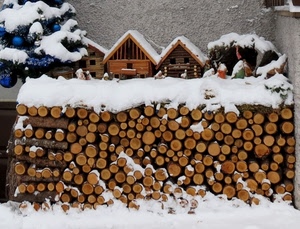 neve, legna, presepe, inverno, legno, presepio, catasta, albero, tronchi