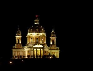 notte, luci, cupola, colonne, notturno, chiesa, finestre, campanili, nero, basilica, cupole, alberi, duomo, cattedrale