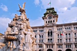 monumento, palazzo, statue, orologio, bandiera, torre, angelo, bandiere, sculture, finestre