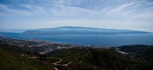 azzurro, cielo, panorama, mare, acqua, nuvole, strada, isola, paesaggio, strade, verde, bianco, costa, città, colline, lago, case, collina, bosco, promontorio, paese, montagne