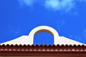 azzurro, arco, tegole, cielo, tetto, bianco, nuvole, ombra, rosso, coppi, nuvola, finestra, ombre